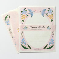【マラソン中P5倍】 レターセット 浅野みどり [ flower birds ] cozyca products/表現社 便箋 封筒 / レ…