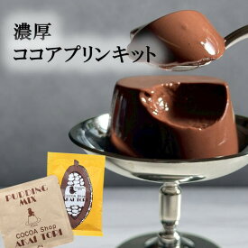 AKAITORI アカイトリ 濃厚ココアプリンキット (1個あたりココア5袋・プリンの素20g 1袋) 手作りキット ココア プリン ココアパウダー プリンの素 お菓子作り おうちカフェ ご褒美スイーツ 卵不使用 アレルギー対応 お祝い お菓子 洋菓子 オシャレスイーツ カカオ ギフト