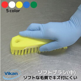 ブラシ タワシ ヴァイカン 【ハンドブラシ (ソフト) 3587】 まな板 シンク ざる おろし金 排水口 浴室 風呂 床 鉄板 五徳 掃除 清掃 HACCP対応 人間工学 食品工場 プロの道具 【送料無料】