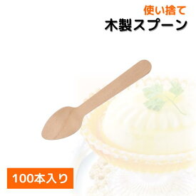 【1000円ポッキリ】木製スプーン 100本入り 使い捨てスプーン カフェ ピクニック お菓子作り 手作り パーティ 使い捨てさじ 送料無料