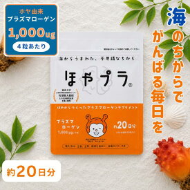 ほやプラ ほやからつくった プラズマローゲン サプリメント 80粒 約20日分 ホヤ由来 プラズマローゲン 1000μg 配合 DHA型 サプリ カプセルタイプ ほや 認知機能 サポート DHA EPA 型 ホヤプラ 国内製造【送料無料】※賞味期限2026年12月5日