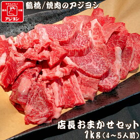 【鶴橋・焼肉のアジヨシ】牛肉 国産 店長おまかせセット 1kg(4〜5人用)