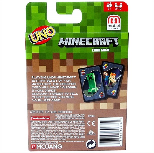 楽天市場】【Mattel】Minecraft Uno カードゲーム マインクラフト UNO 