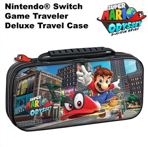 【Nintendo SWITCH】 ニンテンドー スイッチ ケース スーパーマリオ オデッセイ デラックス トラベル ケース キャリングケース スイッチライト、有機EL対応/マリオ/任天堂/スウィッチ/ハードケー