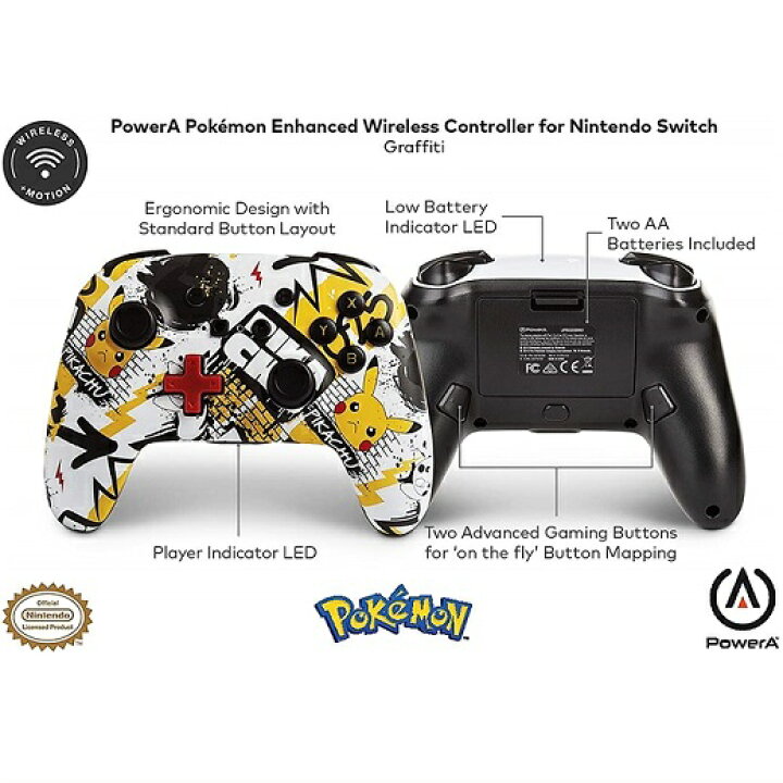 楽天市場 Nintendo Switch ニンテンドー スイッチ ワイヤレスコントローラー ポケモン グラフィティ ピカチュウ Powera ピカチュー 任天堂 スウィッチ 無線 コントローラー ゲームキューブ ａｊマート