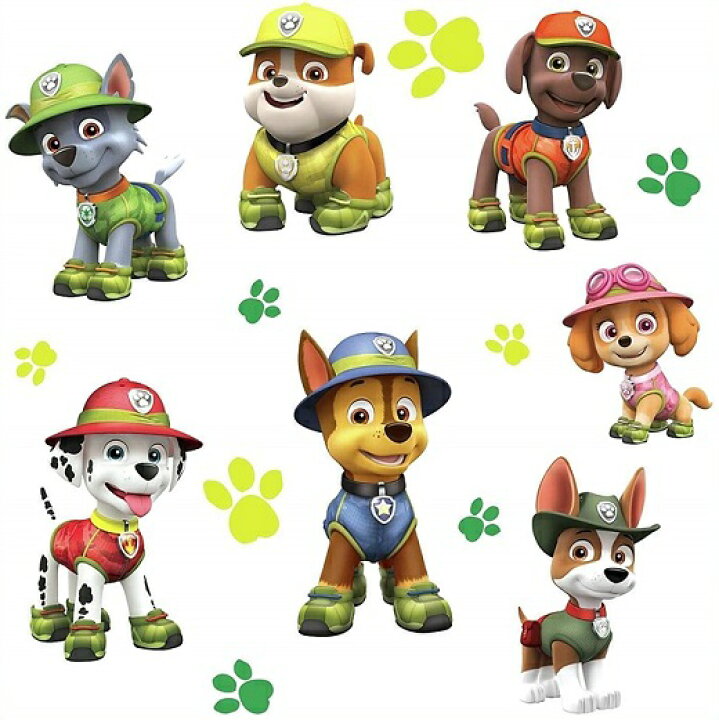 楽天市場 Roommates Paw Patrol パウパトロール ジャングル ジャイアント ウォールステッカー デカール Rmk3611gm ウォールシール 壁用 壁紙 ルームメイツ はがせる ａｊマート
