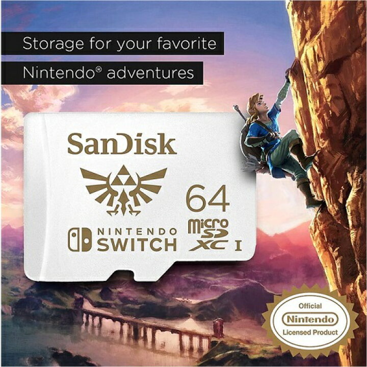 楽天市場 Sandisk ニンテンドースイッチ 64gb Microsdxcメモリーカード ゼルダの伝説 Uhs I Memory Card For Nintendo Switch Sdsqxat 064g Gnczn Microsdカード 任天堂 スウィッチ サンディスク ａｊマート