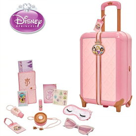 【Disney Princess】 ディズニープリンセス トラベル スーツケース プレイセット 17点セット/おもちゃ/バッグ/誕生日/アイマスク/サングラス/パスポート/旅行ごっこ/女の子