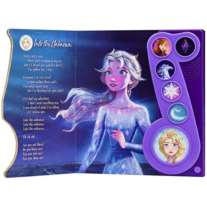 楽天市場 Disney Frozen 2 ディズニーアナと雪の女王 2 サウンドブック 英語絵本 イントゥジアンノウン Into The Unknown アナ雪 英語学習 歌 ミュージック ａｊマート