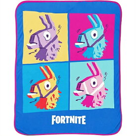 【Fortnite/フォートナイト】 ラマ柄 シルクタッチ ブランケット 102×127cm スロー/キッズ/子供/ひざ掛け/毛布/ラマ