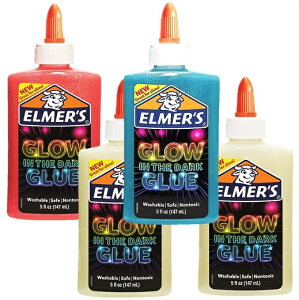 XCɁ Elmer's (G}[Y) ÈłŌO[ t̂̂ 4{Zbg i`×2,sN×1,u[×1 e147mLi5IXj XC/XC~[ Glow-in-the-Dark Liquid Glue