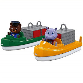 AquaPlay アクアプレイ セイルボート＆フィギュア クマ/カバ/ヨット Sailboats & Figures ドイツ製/おもちゃ/人形/水遊び/8700000271/ギフト/誕生日/プレゼント