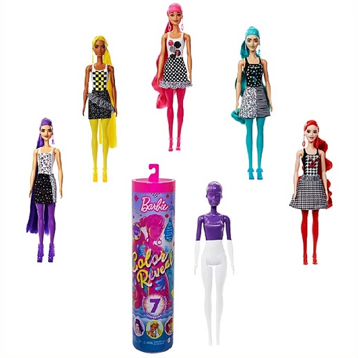 バービー カラー リヴィール ドール カラーブロックシリーズ Barbie Color Reveal Doll Color Block Series カラーリビール/フィギュア/人形/子供用/女の子用/おもちゃ/プレゼント/クリスマス
