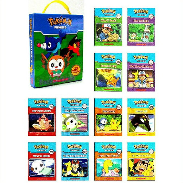 楽天市場 ポケモン フォニックス リーディングプログラム 英語絵本12冊セット Phonics Reading Program Pokemon ピカチュウ 英語学習 ラーニング アルファベット 子供 幼児 こども キッズ ａｊマート