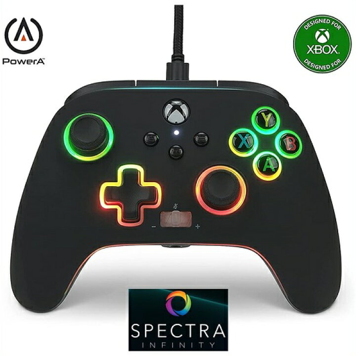 楽天市場 Powera パワーエー Xbox One Pc対象 コントローラー スペクトラ インフィニティ Spectra Infinity Enhanced Wired Controller For Xbox One Pc Xbox Series X S ａｊマート