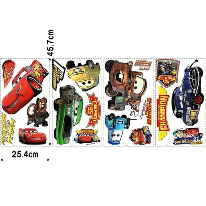楽天市場 Roommates Disney Pixar カーズ ピストンカップ チャンプ ウォールステッカー Cars Piston Cup Champs デカール Rmk15scs ウォールシール 壁用 壁紙 ルームメイツ はがせる ａｊマート