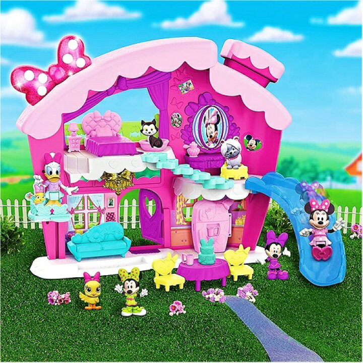 楽天市場 ディズニージュニア ミニー ボウファビュラスホーム プレイセット おもちゃ クリスマス 誕生日 フィギュア バケーションホーム ミニーマウス ａｊマート