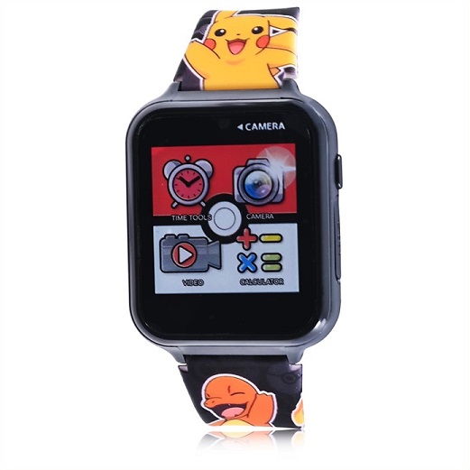 【Pokemon】ポケモン タッチスクリーン スマートウォッチ ピカチュウ/Touch-Screen Smartwatch  POK4338W/おもちゃ/時計/カメラ/自撮り/セルフィー/男の子用/プレゼント/ | ＡＪマート