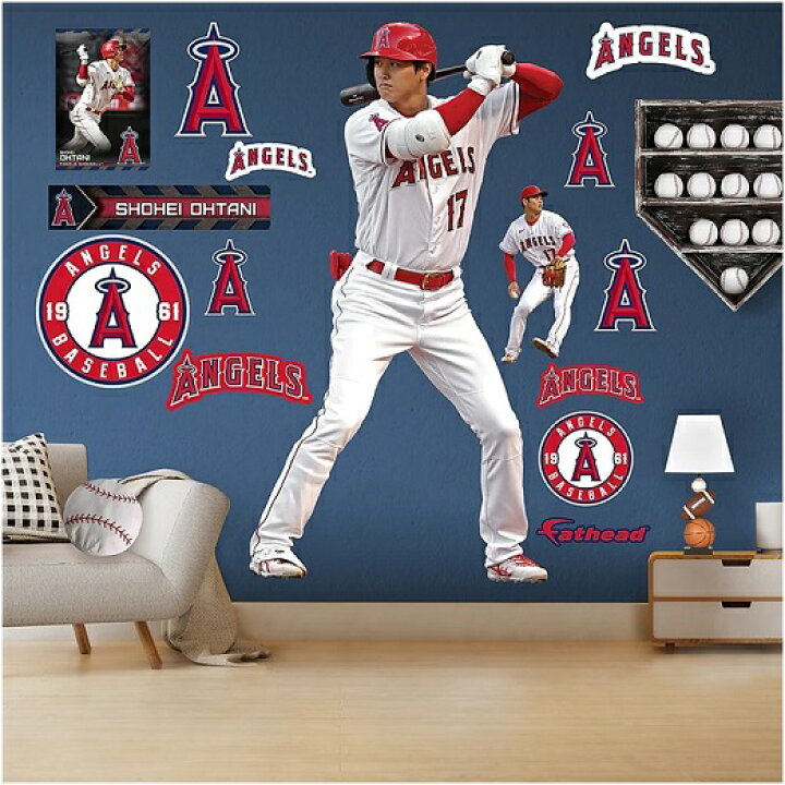 楽天市場】【 Fathead 】 ロサンゼルス・エンゼルス 大谷翔平 2022 