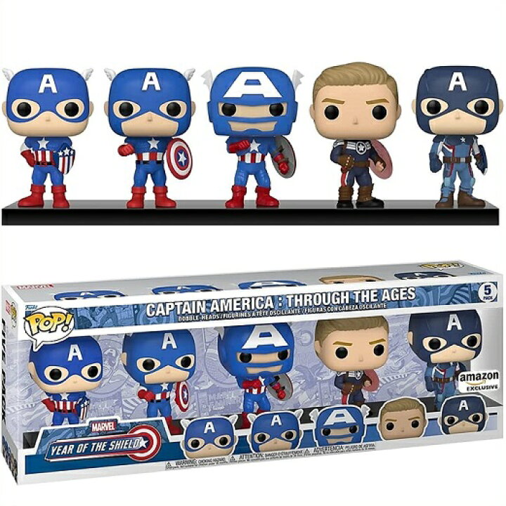 楽天市場】Funko Pop! ファンコ ポップ キャプテンアメリカ 5パック 