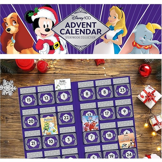 Disney ディズニー 100周年 ストーリーブックコレクション アドベントカレンダー 英語絵本24冊  クリスマスまでのカウントダウン/キャラクター/クリスマス/誕生日/カウントダウン | ＡＪマート