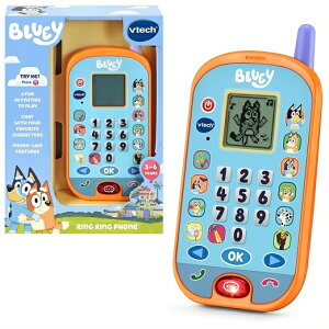 �yVTech�z �u���[�C �����O�����O ���[�j���O�t�H�� Bluey Learning Phone �p��w�K/�p��b/��������̓d�b/�w�K�Q�[��/����/������/�����Z/�}�`