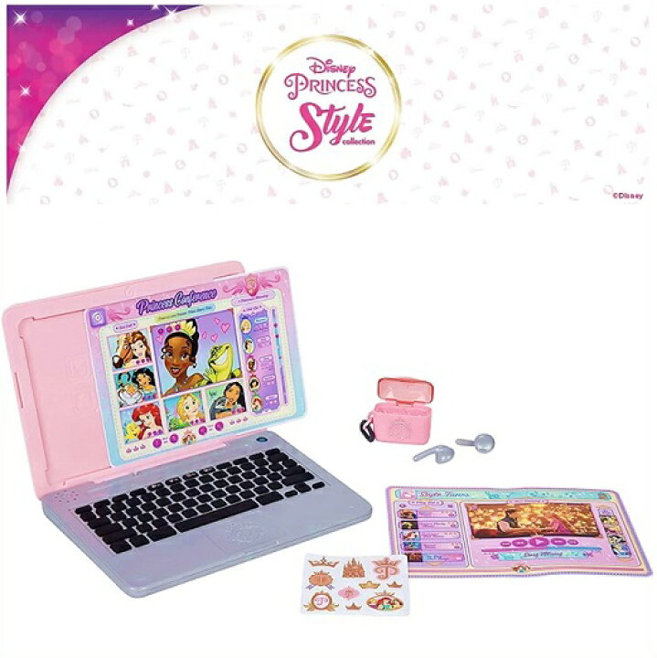 楽天市場 Disney Princess ディズニープリンセス 効果音 音楽付き ノートパソコン おもちゃ ラップトップ イヤフォン イヤホン クリスマス 誕生日 ａｊマート