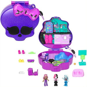 Polly Pocket ポーリーポケット モンスターハイ プレイセット マイクロドール3体&アクセサリー10点付き/コレクション/フィギュア/キャラクター/おもちゃ/クリスマス/誕生日/ポーリー ポケット