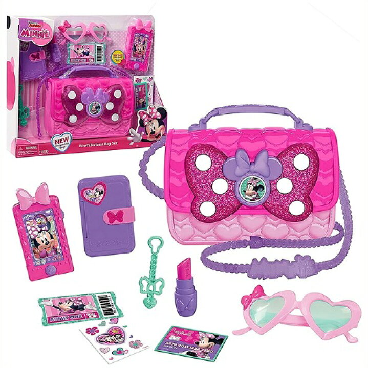 楽天市場 ディズニージュニア ミニーマウス ボウファビュラス バッグセット Minnie Mouse Bowfabulous Bag Set おもちゃ 電話 スマホ お出かけセット クリスマス 誕生日 ａｊマート
