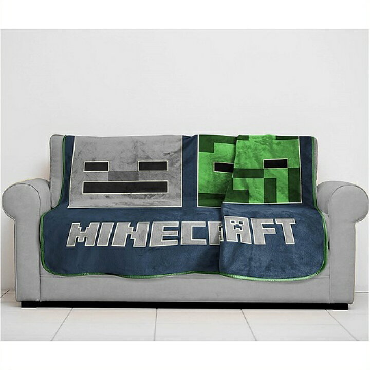 楽天市場 Minecraft マインクラフト 大判 フリースブランケット 157 229cm Bad Mobs Club Glow In The Dark Kids Blanket マイクラ キッズ 子供 ひざ掛け 大判 毛布 ブランケット ａｊマート