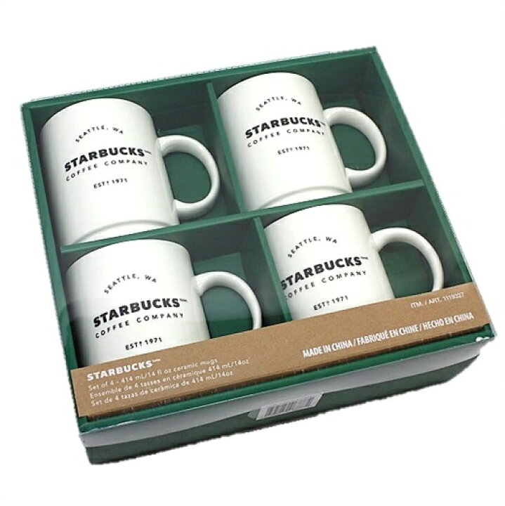 楽天市場】【STARBUCKS】スターバックス マグカップ 4個セット ロゴ 