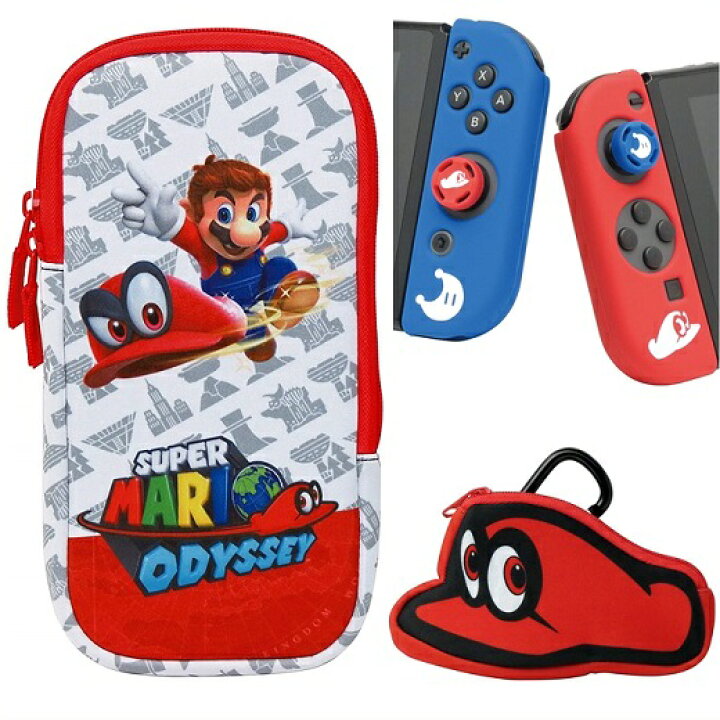 楽天市場 Nintendo Switch ニンテンドー スイッチ ケース Hori アクセサリーセット スーパーマリオ オデッセイ ホリ ソフトケース ポーチ ジョイコンカバー マリオ アナログキャップ カードケース スターターセット 任天堂 スウィッチ ニンテンドースイッチ ａｊマート