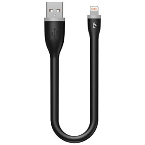 BigBlue 25cm MFi ���C�g�j���O USB �[�d �P�[�u�� �}���[�d 8Pin �A���~�R�l�N�^ iPhone�P�[�u�� ���o�C���o�b�e���[��p iPhone iPad �ȂǑΉ� 25cm �u���b�N)