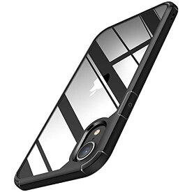 TENDLIN iPhone XR 用ケース クリア 薄型 黄変防止 耐衝撃 アイフォンXR対応 6.1インチ カバー ブラック