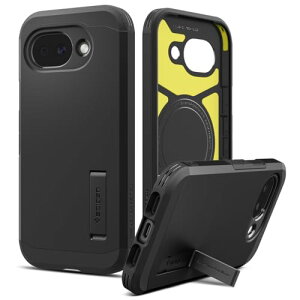 Spigen Made for Google �����F�� Pixel 10a �P�[�X MagSafe�Ή� �ČRMIL�K�i �X�g���b�v�z�[�� �ϏՌ� �^�t �A�[�}�[ �}�O�t�B�b�g (�u���b�N) ACS11280