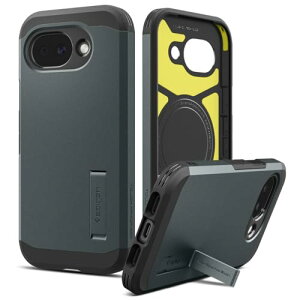 Spigen Made for Google �����F�� Pixel 10a �P�[�X MagSafe�Ή� �ČRMIL�K�i �X�g���b�v�z�[�� �ϏՌ� �^�t �A�[�}�[ �}�O�t�B�b�g (�A�r�X �O���[��) ACS11282