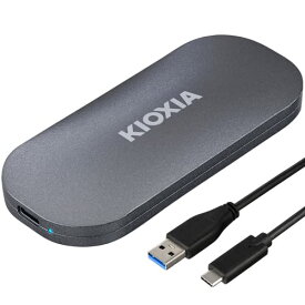 キオクシア KIOXIA SSD 外付け 1TB USB3.2 Gen2 最大読出速度 1,050MB/秒 PS4 / PS5 動作確認済み 国産3次元フラッシュメモリ搭載 耐衝撃 アルミ筐体 パスワード保護 EXCERIA PLUS ポータブ