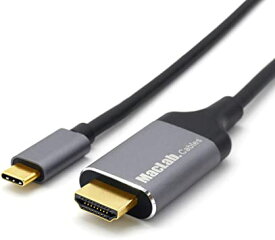 MacLab. USB Type-C HDMI 変換 ケーブル 5m Thunderbolt3 HDMI ブラック オス 最新Mac対応モデル 4K (3840 2160 60Hz) 5.0m サンダーボルト アダプタ コネクタ Apple M