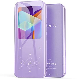 AGPTEK MP3プレーヤー Bluetooth 5.3 パープル 内蔵32GB HiFi 金属フレームのMP3プレイヤー ミュージックプレーヤー ダイレクト録音 内蔵スピーカー FMラジオ 2.4インチTFTスクリーン 音楽プレーヤー 最大128G