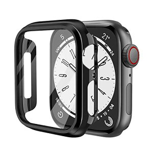 KIMOKU Rp`u Apple Watch P[X Series Ultra/SE2/SE/8/7/6/5/4 45mm PC+TPEގ یP[X ϋv ϏՌ Rp`uAbvEHb` P[Xy یJo[ ubN