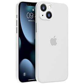 「0.3 極薄」iPhone 13 Mini対応ケース memumiマット質感 オリジナル設計 指紋防止 傷付き防止 ワイアレス充電対応 5.4インチ人気ケース·カバー(Trans-White)