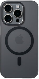 CASEFINITE THE FROST AIR ULTRA MAGNETIC �t���X�g�G�A�E���g���}�O�l�e�B�b�N iPhone 15 Pro �Ή� 1.0mm ���� ��v �����㔖�^�P�[�X MagSafe�Ή� �X���[�N�u���b�N FAUM15P61B