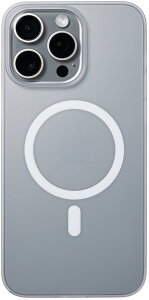 CASEFINITE THE FROST AIR ULTRA MAGNETIC �t���X�g�G�A�E���g���}�O�l�e�B�b�N iPhone 15 Pro Max �Ή� 1.0mm ���� ��v �����㔖�^�P�[�X MagSafe�Ή� �A�C�X�z���C�g FAUM15P