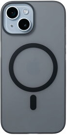 CASEFINITE THE FROST AIR ULTRA MAGNETIC フロストエアウルトラマグネティック iPhone 15 対応 1.0mm 薄い 丈夫 次世代薄型ケース MagSafe対応 スモークブラック FAUM1561B