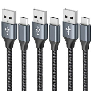 USB Type C P[u 3{Zbg 1m/1m/2m 3A }[d c^Cv QuickCharge3.0Ή f[^] ϋviCf Samsung Galaxy S10 / Note / Huawei P30 / P20 l