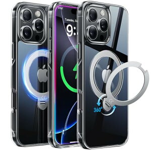 ȋP 360 ]X^h CASEKOO iPhone 16 Pro pP[X NA ČRKiی tBbg MagSafeΉ ő25W}[dΉ c px  ϏՌ ϋv bvz[t  
