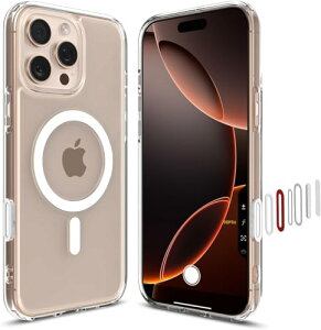 JRg[Jo[t Spigen iPhone 16 Pro P[X MagSafeΉ NA {^ی h~ Xgbvz[ ČRMILKi Eg nCubhT }OtBbg ACS08512 (zCg)