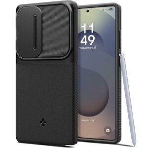 Spigen Galaxy S25 Ultra �P�[�X �J�����J�o�[ �����Y�ی� �}�b�g �ϏՌ� �ČRMIL�K�i �I�v�e�B�b�N �A�[�}�[ ACS08969 (�u���b�N)