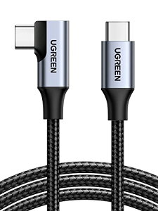 UGREEN L USB CP[u fo 100W/5A}[d USB3.1 PDΉ 4K / 60Hz 1m ^Cvc P[u 5Gbps f[^R[h iPhone 16/15/MacBook Pro Galaxy S23 S22 