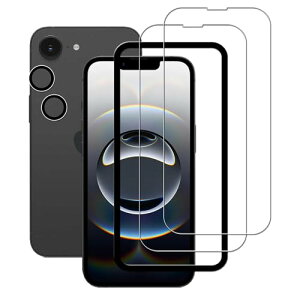 KPNS iphone 16e ガラスフィルム 2+2枚セット ガイド枠付き 日本素材製 強化ガラス iPhone16e 用 ガラスフィルム カメラフィルム カバー アイホン16e 保護フィルム